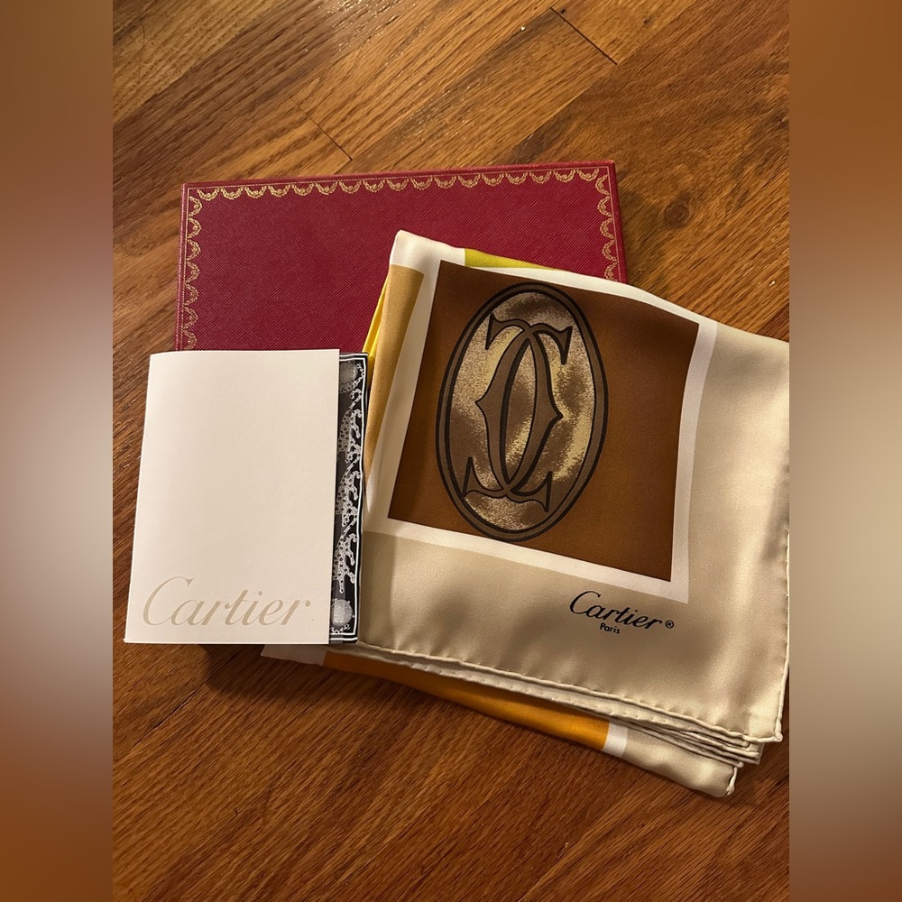Cartier Beige and Brown Scarve